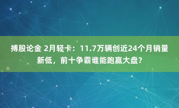 搏股论金 2月轻卡：11.7万辆创近24个月销量新低，前十争霸谁能跑赢大盘？