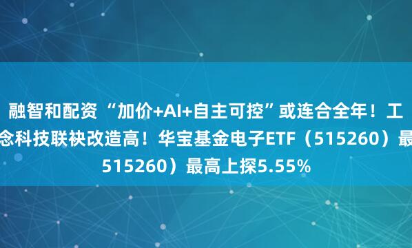 融智和配资 “加价+AI+自主可控”或连合全年！工业富联、蓝念念科技联袂改造高！华宝基金电子ETF（515260）最高上探5.55%